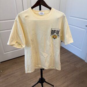 Rhude Card T Shirt Cream Mens Medium Made in USA